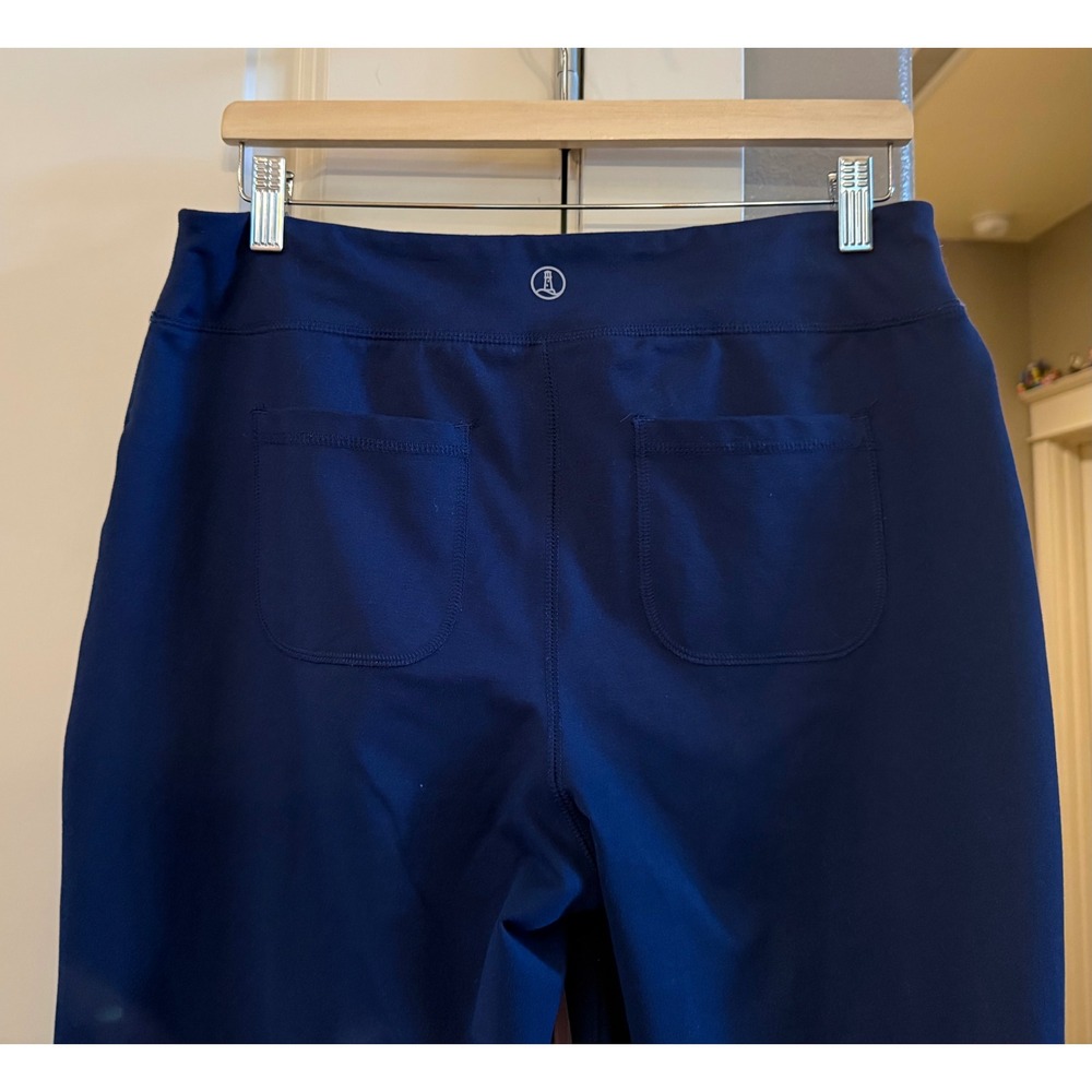 Lands' End Women's Navy Blue Casual Knit M/T (Medium Tall) Straight Leg Pants - Picture 5 of 7